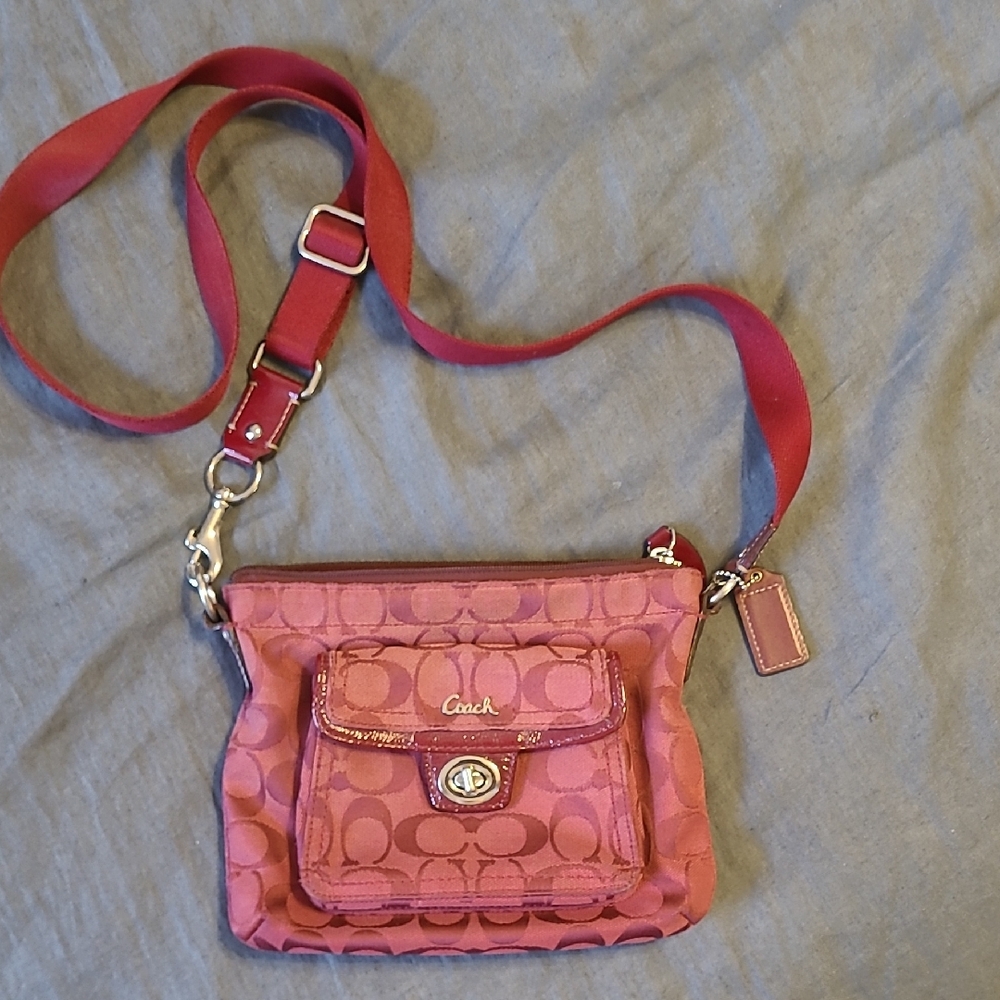 Coach Red Signature Crossbody Bag
